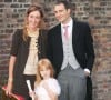 Kate Rothschild, Ben Goldsmith et leur fille Iris Annabel Goldsmith dans leur maison Hampton Court de Londres le 12 septembre 2009.