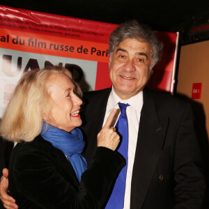 Exclusif - Brigitte Fossey et son mari Yves Samama - Cérémonie d'ouverture du festival du film Russe au cinéma Balzac à Paris. Le 11 mars 2019. © Denis Guignebourg / Bestimage