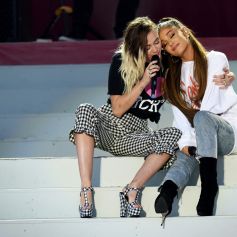 Ariana Grande et Miley Cyrus - Concert "One Love Manchester". Le 4 juin 2017. © DaveHogan For OneLoveManchester/GoffPhotos.com via Bestimage