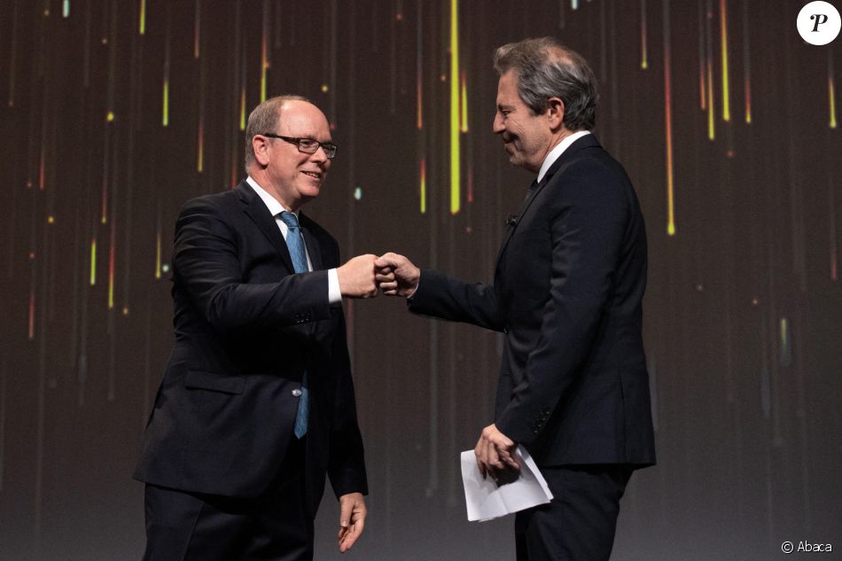Prince Albert II et Darren Star - 60e festival de la Télévision de Monte-Carlo, le vendredi 18 juin 2021 à Monaco. @ David Niviere/ABACAPRESS.COM