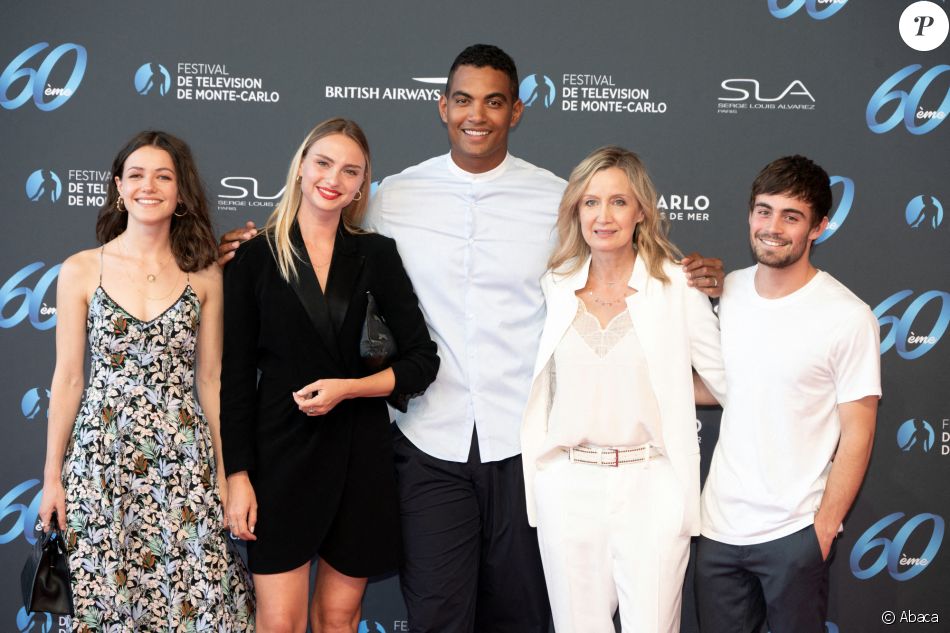 Aurelie Pons, Julie Sassoust,Sarah Farahmand, Terence Telle et Catherine Marchal - 60e festival de la Télévision de Monte-Carlo, le vendredi 18 juin 2021 à Monaco. @ David Niviere/ABACAPRESS.COM