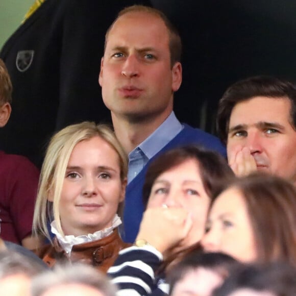 Le prince William, duc de Cambridge, Catherine (Kate) Middleton, duchesse de Cambridge et leurs enfants, le prince George et la princesse Charlotte, assistent à un match de Premier League opposant Norwich City à Aston Villa au stade Carrow Road, à Norwich, Royaume Uni, le 5 octobre 2019.