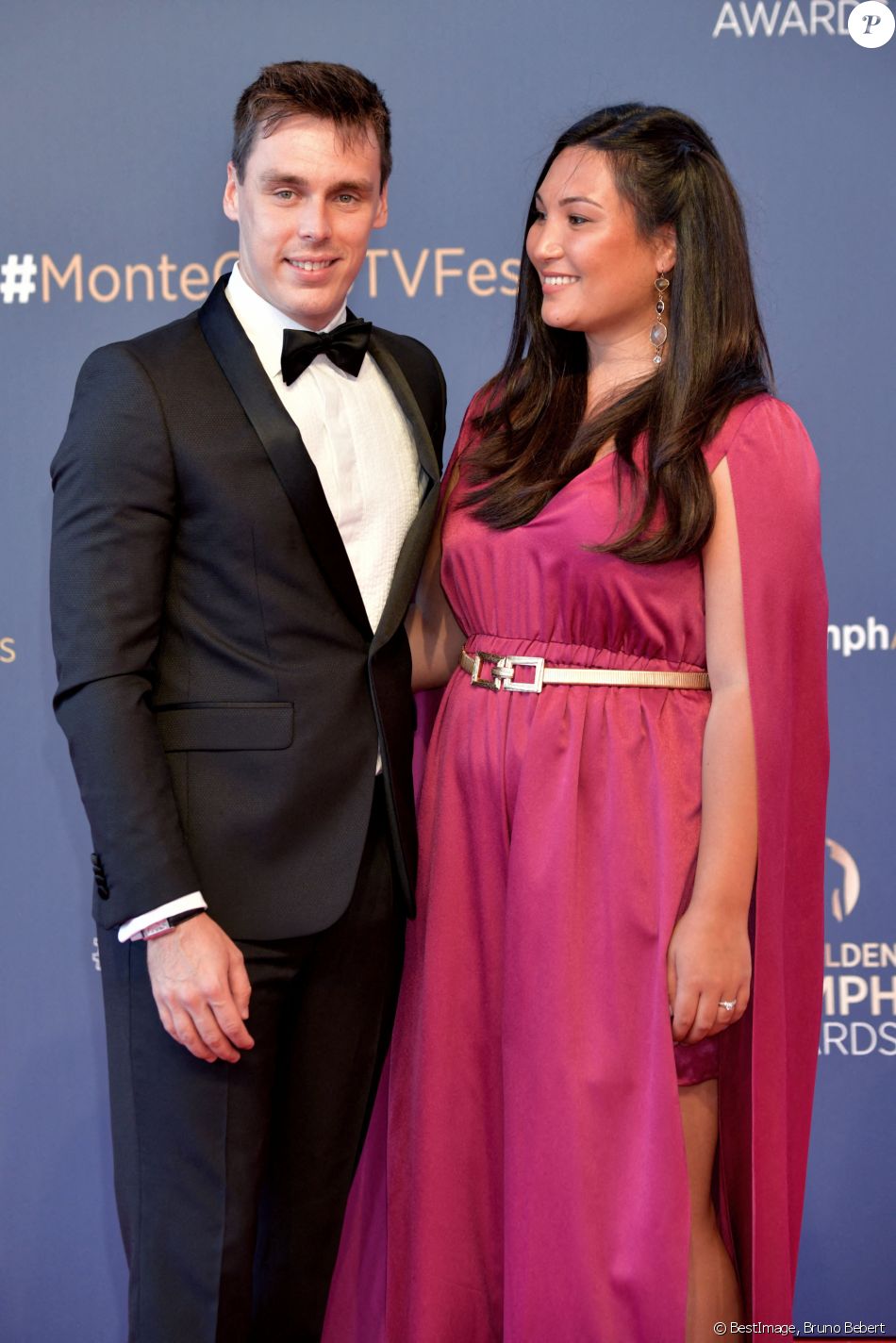 Louis et Marie Ducruet lors du photocall de la cérémonie des Nymphes d'Or du 60ème festival de télévision de Monte Carlo au Grimaldi Forum à Monaco © Bruno Bebert / Bestimage
