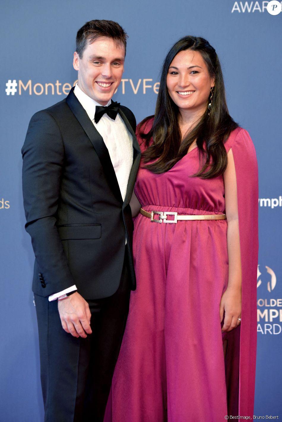 Louis et Marie Ducruet lors du photocall de la cérémonie des Nymphes d'Or du 60ème festival de télévision de Monte Carlo au Grimaldi Forum à Monaco le 22 juin 2021. © Bruno Bebert / Bestimage