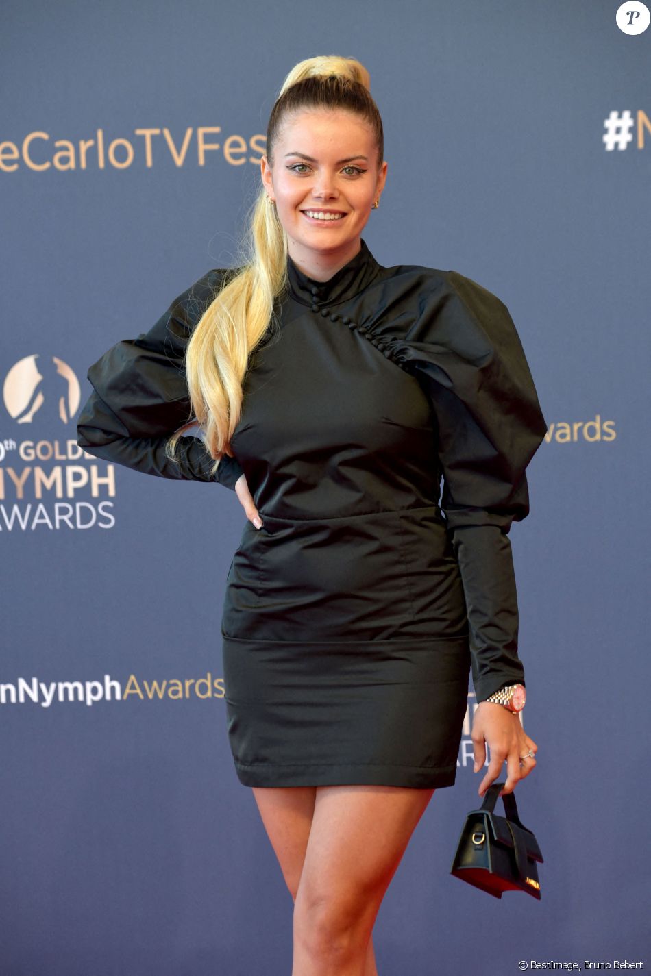 Romy (influenceuse) lors du photocall de la cérémonie des Nymphes d'Or du 60ème festival de télévision de Monte Carlo au Grimaldi Forum à Monaco le 22 juin 2021. © Bruno Bebert / Bestimage