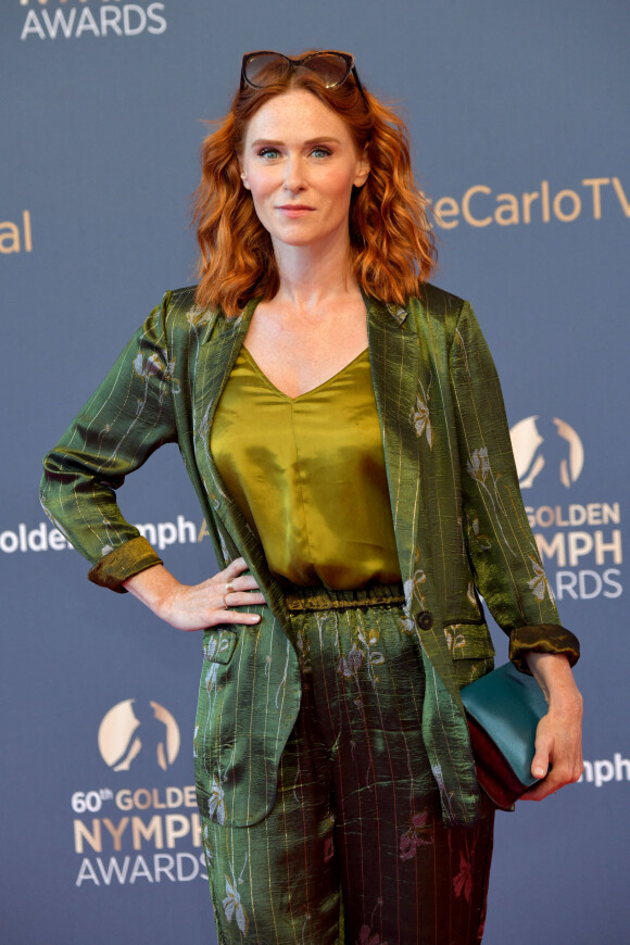 Audrey Fleurot lors du photocall de la cérémonie des Nymphes d'Or du 60ème festival de télévision de Monte Carlo au Grimaldi Forum à Monaco le 22 juin 2021. © Bruno Bebert / Bestimage