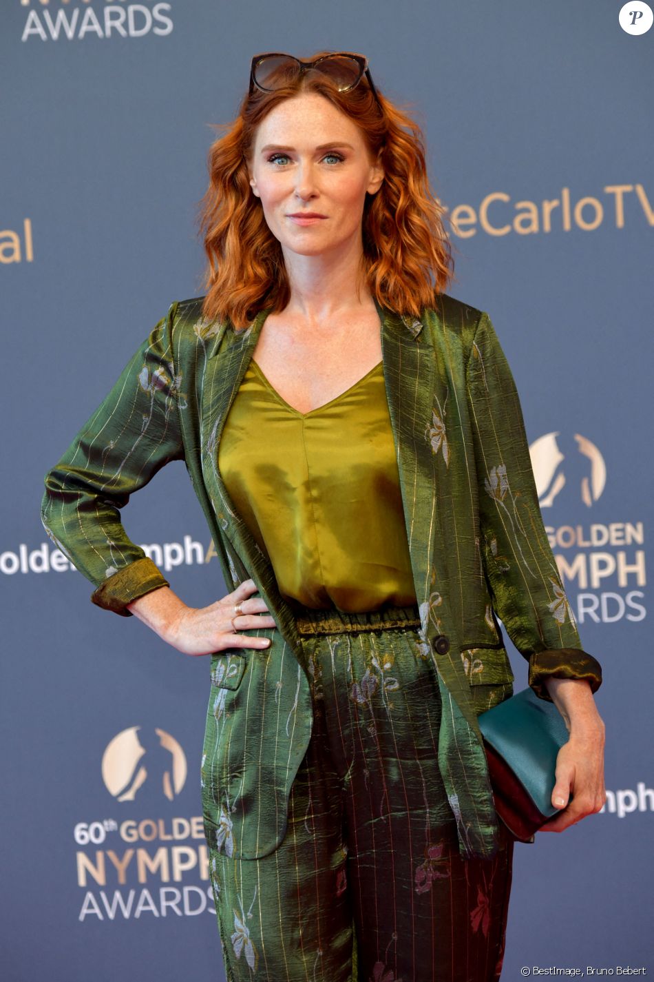 Audrey Fleurot lors du photocall de la cérémonie des Nymphes d'Or du 60ème festival de télévision de Monte Carlo au Grimaldi Forum à Monaco le 22 juin 2021. © Bruno Bebert / Bestimage