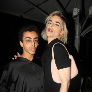 Exclusif - Bilal Hassani et Lucas Dorable- Soirée Hot Spot au Centre Georges Pompidou à Paris, le 21 juin 2021. © Baldini/Bestimage