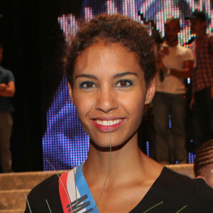 Chloé Mortaud - Arrivées au dernier défilé de mode "Jean-Paul Gaultier", collection prêt-à-porter printemps-été 2015, au Grand Rex à Paris. Le 27 septembre 2014 