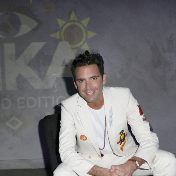 Mika - Lancement de la collection de mouchoirs "Lotus by MIKA" à l'Atelier des Lumières à Paris. Le 1er octobre 2020 © Christophe Aubert via Bestimage