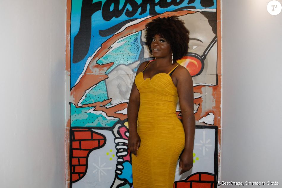 Exclusif - la chanteuse Djeasha (soeur de Gims et Dadju) - Soirée d'ouverture du concept-store "l'avant coureur" à Aubervilliers, le 24 juin 2021. © Christophe Clovis / Bestimage