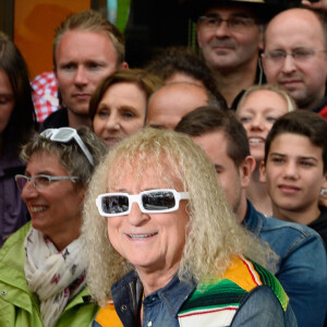 Michel Polnareff durant le départ de la deuxième étape de la 103ème édition de la course cycliste du tour de France le 3 Juillet 2016, en Normandie. © Coadic Guirec / Bestimage 