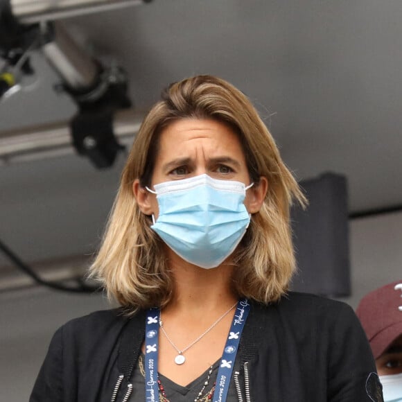 Amélie Mauresmo lors des Internationaux de France de tennis à Roland Garros. Paris, le 30 Septembre 2020 © Dominique Jacovides / Bestimage 