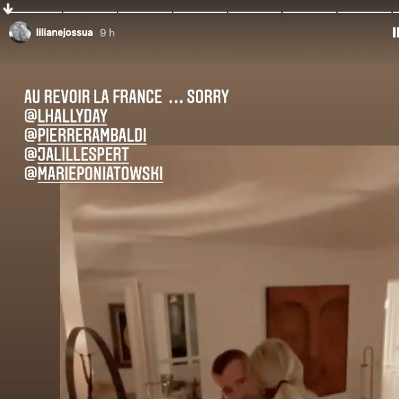 Laeticia Hallyday et son compagnon Jalil Lespert réunis à Paris, après plusieurs semaines de séparation forcée. Le 28 juin 2021 sur Instagram.