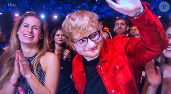 Ed Sheeran et sa femme Cherry Seaborn aux Brit Awards