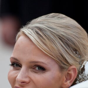 Charlene Wittstock le jour de son mariage religieux avec le prince Albert à Monaco, le 2 juillet 2011.