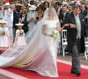 Charlene Wittstock le jour de son mariage religieux avec le prince Albert de Monaco.