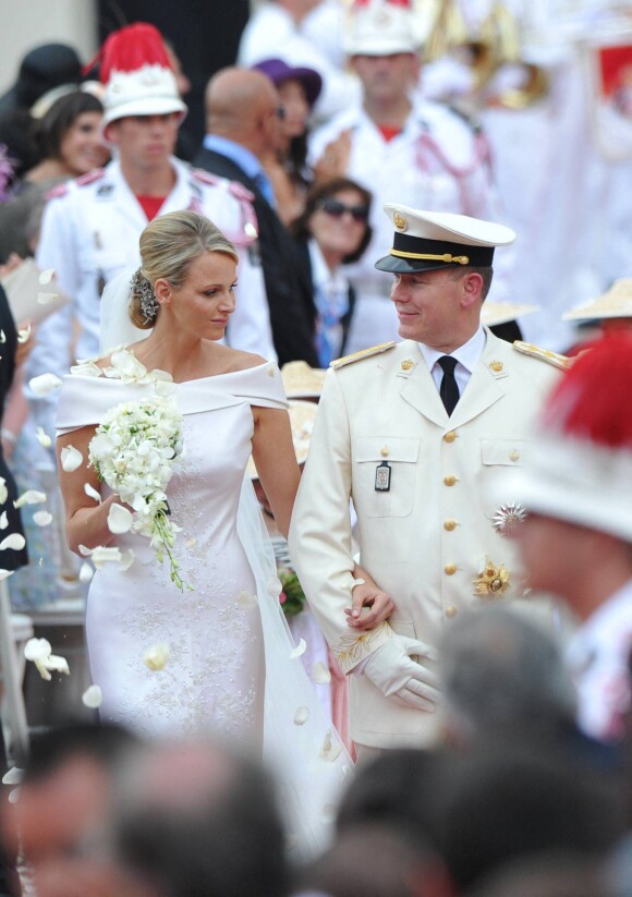 Mariage religieux d'Albert et Charlene de Monaco, à Monaco, il y a bientôt dix ans. Photo by Thierry Orban/ABACAPRESS.COM