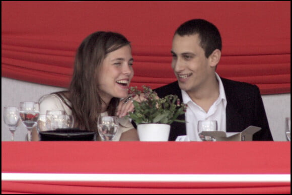 Charlotte Casiraghi et son petit-ami Alex Dellal au Jumping International de Monaco en 2008.
