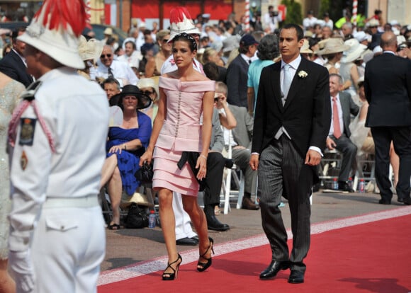 Charlotte Casiraghi et son petit-ami Alex Dellal au mariage du prince Albert et Charlene Wittstock à Monaco.