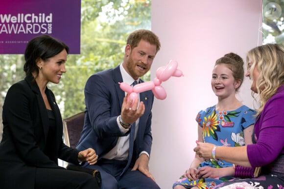 Le prince Harry, duc de Sussex et Meghan Markle, duchesse de Sussex assistent à la soirée WellChild Awards à l'hôtel Royal Lancaster à Londres le 4 septembre 2018.