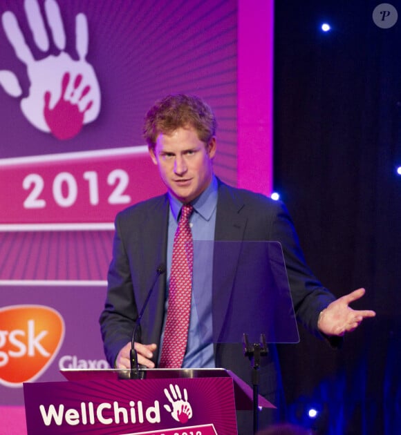 Le prince Harry à la cérémonie des WellChild Awards à Londres en 2012.
