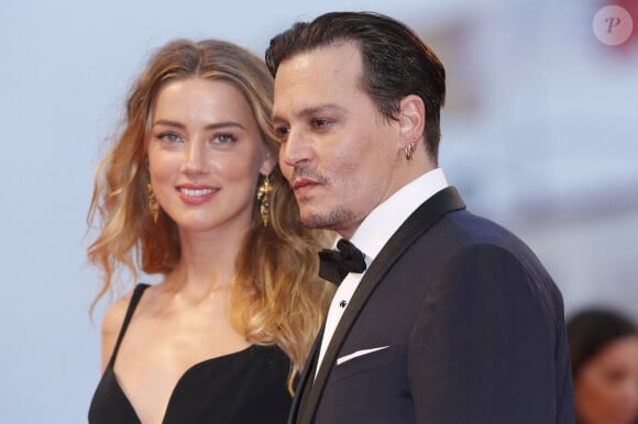 Amber Heard et son mari Johnny Depp - Première du film "Black Mass" lors du 72e festival du film de Venise (la Mostra), le 4 septembre 2015.