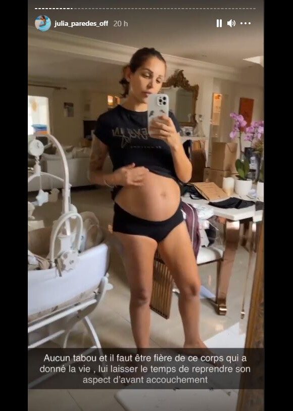 Julia Paredes dévoile son corps six jours après son accouchement, le 1er juillet 2021