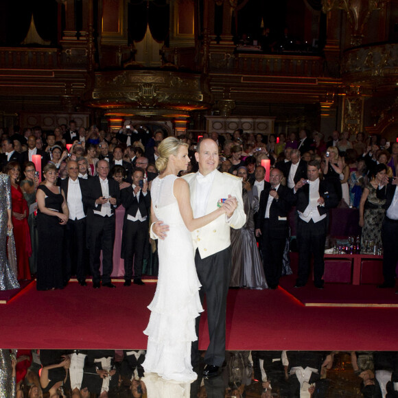 Soirée de mariage du prince Albert et Charlene Wittstock à Monaco, le 2 juillet 2011.