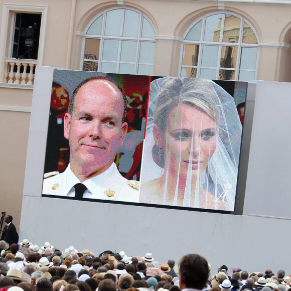Mariage religieux du prince Albert et Charlene Wittstock à Monaco, le 2 juillet 2011.