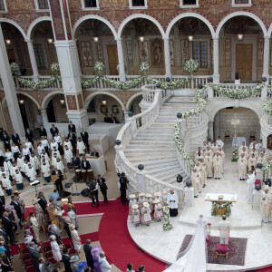 Mariage religieux du prince Albert et Charlene Wittstock à Monaco, le 2 juillet 2011.