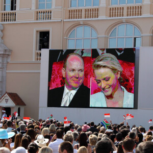 Mariage civil du prince Albert et Charlene Wittstock à Monaco, le 1er juillet 2011.