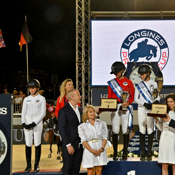 Charlotte Casiraghi a remis les prix du Longines Pro-Am Cup Monaco durant le Jumping International de Monaco, 15eme édition du Longines Global Champions Tour, à Monaco, le 2 juillet 2021. © Bruno Bebert/Bestimage