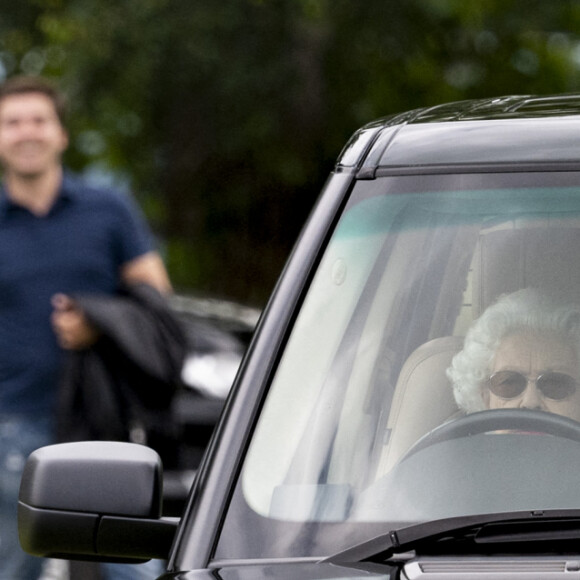 La reine Elisabeth II d'Angleterre lors du "Royal Windsor Horse Show" à Windsor, le 3 juillet 2021.