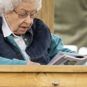 La reine Elisabeth II d'Angleterre lors du "Royal Windsor Horse Show" à Windsor, le 3 juillet 2021.