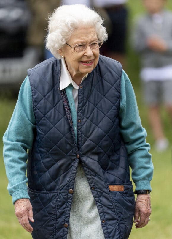 La reine Elisabeth II d'Angleterre lors du "Royal Windsor Horse Show" à Windsor, le 3 juillet 2021.