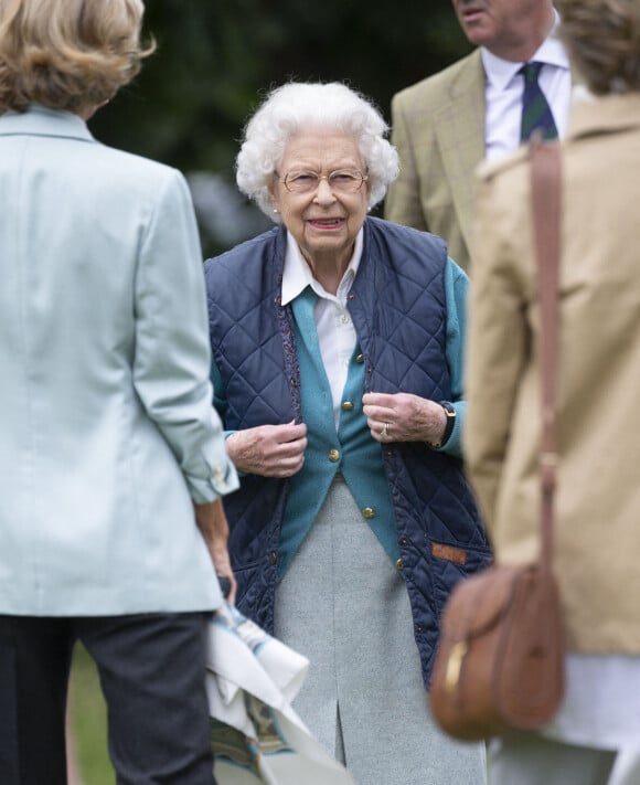 La reine Elisabeth II d'Angleterre lors du "Royal Windsor Horse Show" à Windsor, le 3 juillet 2021.