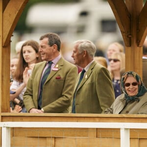 La reine Elisabeth II d'Angleterre lors du Royal Windsor Horse Show à Windsor le 4 juillet 2021.