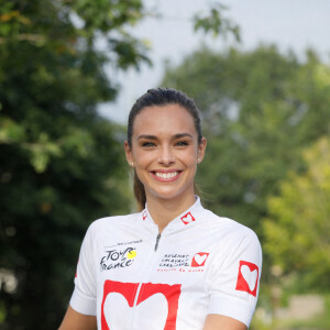 Marine Lorphelin (Miss France 2013) - Préparatifs avant l'étape du coeur lors du Tour de France 2021 entre Changé et Laval, France, le 30 juin 2021. © Christophe Clovis/Bestimage