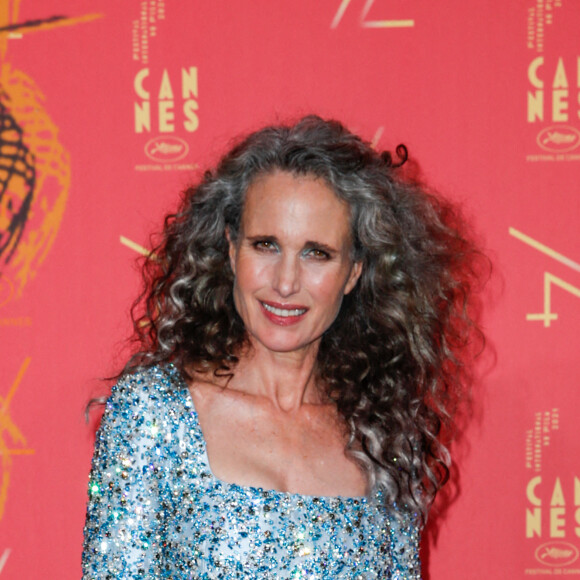 Andie MacDowell - Photocall du dîner d'ouverture du 74ème Festival International du Film de Cannes au Palm Beach à Cannes. Le 6 mai 2021 © Borde-Jacovides-Moreau / Bestimage 