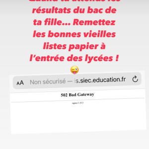Estelle Denis découvre les résultats du bac de sa fille Victoire, le 6 juillet 2021
