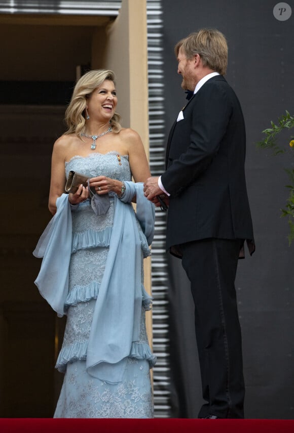Le roi Willem-Alexander et la reine Maxima des Pays-Bas assistent au concert de l'Orchestre royal du Concertgebouw puis se sont rendus à la réception au Konzerthaus Berlin, dans le cadre de leur visite d'État en Allemagne. Berlin, le 6 juillet 2021.