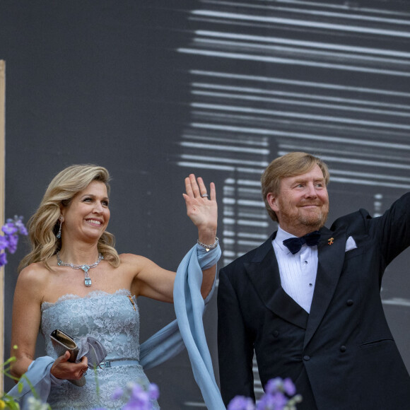 Le roi Willem-Alexander et la reine Maxima des Pays-Bas assistent au concert de l'Orchestre royal du Concertgebouw puis se sont rendus à la réception au Konzerthaus Berlin, dans le cadre de leur visite d'État en Allemagne. Berlin, le 6 juillet 2021.