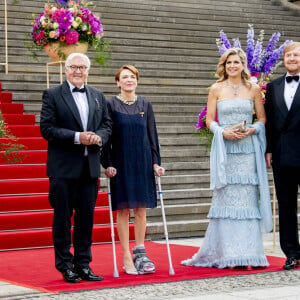 Le roi Willem-Alexander et la reine Maxima des Pays-Bas assistent au concert de l'Orchestre royal du Concertgebouw puis arrivent à la réception au Konzerthaus Berlin, dans le cadre de leur visite d'État en Allemagne. Berlin, le 6 juillet 2021.