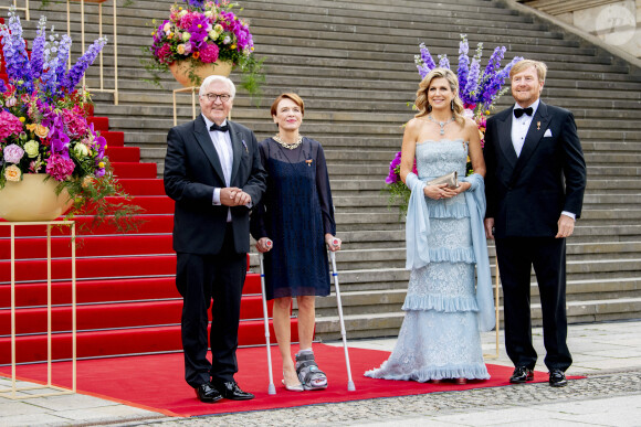Le roi Willem-Alexander et la reine Maxima des Pays-Bas assistent au concert de l'Orchestre royal du Concertgebouw puis arrivent à la réception au Konzerthaus Berlin, dans le cadre de leur visite d'État en Allemagne. Berlin, le 6 juillet 2021.