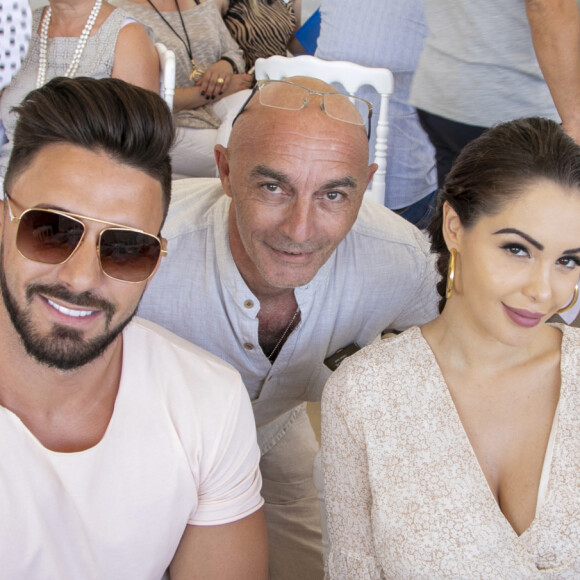 Exclusif - Thomas, Patrick Varotto, photographe, et Nabilla - Nabilla Vergara en week-end à Monaco, a fait un passage fort remarqué au Championnat du pur-sang arabe de la Méditerranée et des pays arabes au stade Rondelli à Menton le 23 juin 2019. © Patrick Varotto / Bestimage 