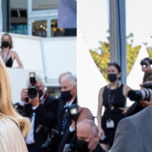 Virginie Efira et son compagnon Niels Schneider ont foulé le tapis rouge du 74e Festival de Cannes séparément, pour la montée des marches du film "Benedetta". © Borde-Jacovides-Moreau / Bestimage