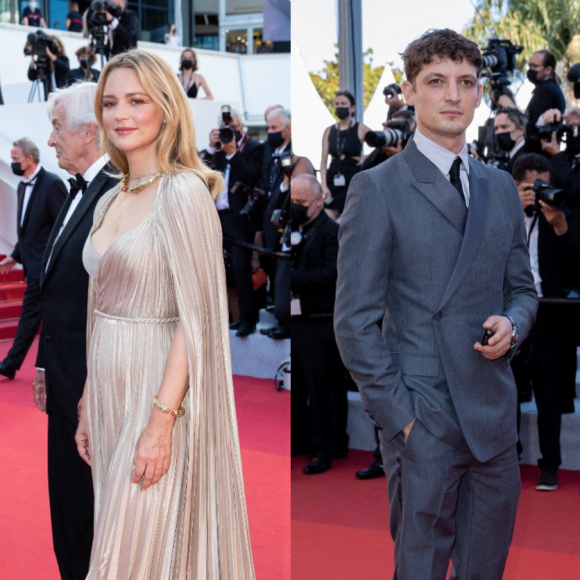 Virginie Efira et son compagnon Niels Schneider ont foulé le tapis rouge du 74e Festival de Cannes séparément, pour la montée des marches du film "Benedetta". © Borde-Jacovides-Moreau / Bestimage