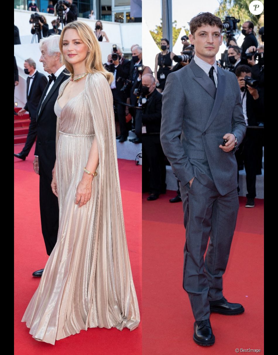 Virginie Efira et son compagnon Niels Schneider ont foulé le tapis rouge du 74e Festival de Cannes séparément, pour la montée des marches du film "Benedetta". © Borde-Jacovides-Moreau / Bestimage