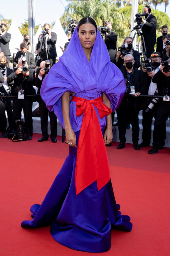 Tina Kunakey - Montée des marches du film " Benedetta " lors du 74ème Festival International du Film de Cannes © Borde-Jacovides-Moreau / Bestimage